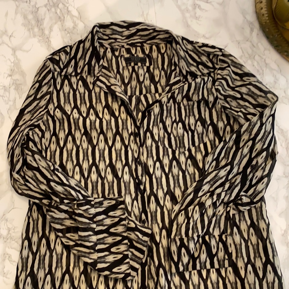 Guess Sheer Button Up - image 1